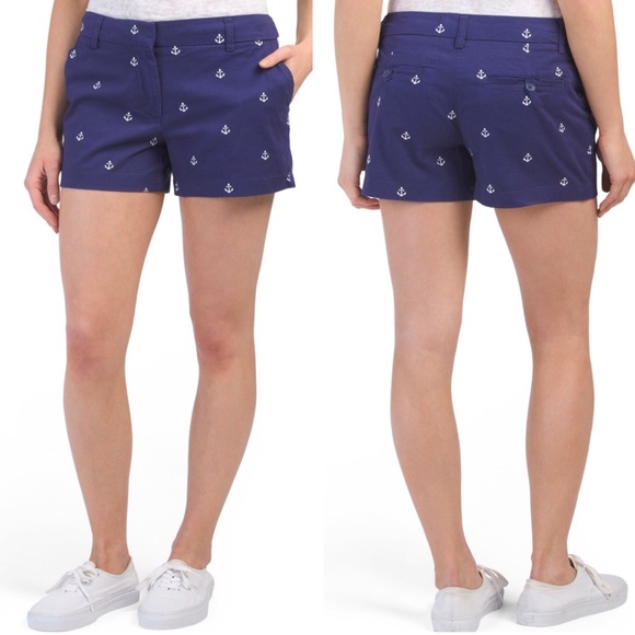 {Cambridge} Navy Embroidered Anchor Shorts ⚓️ - Picture 5 of 8